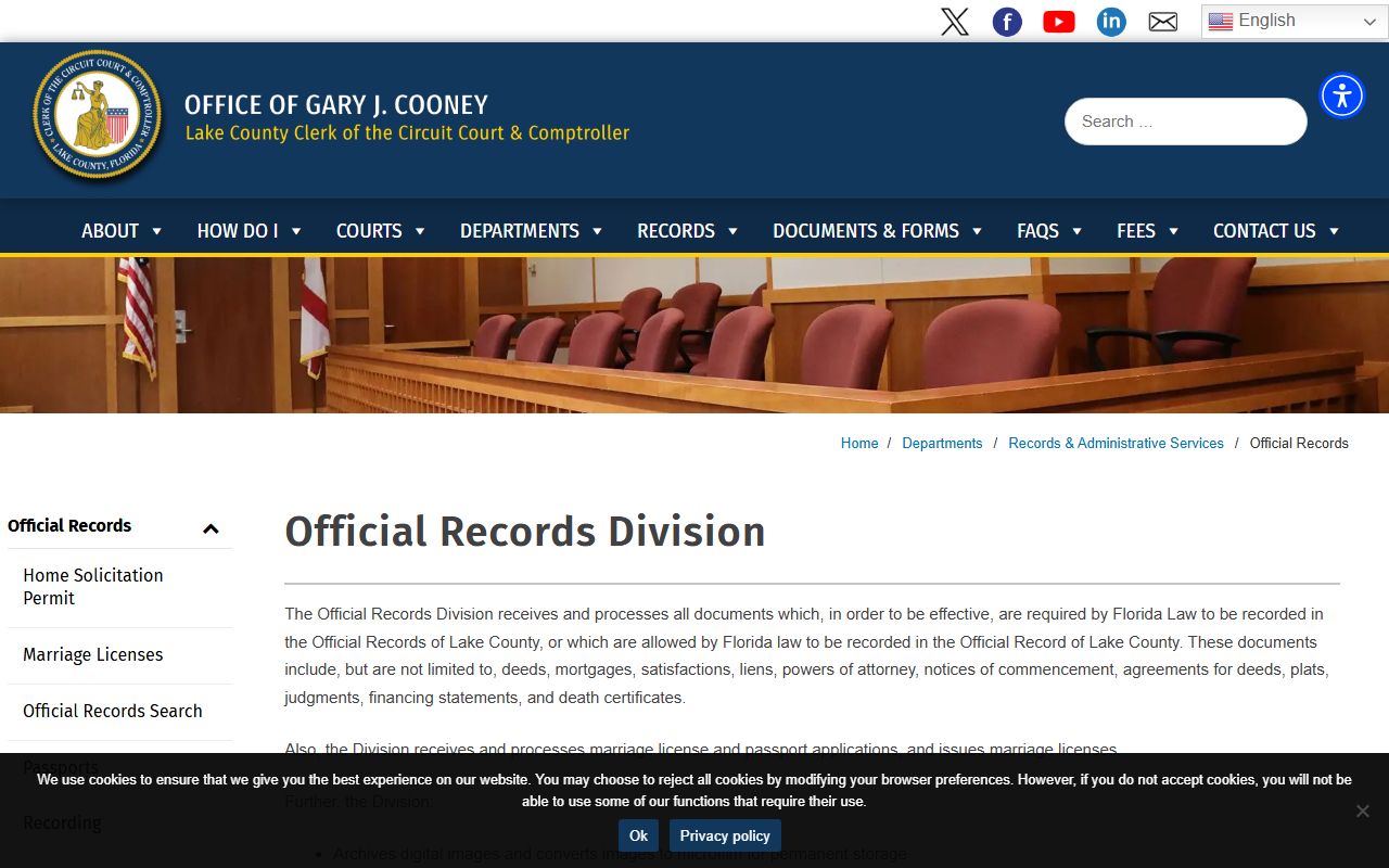 Lake County clerk of court official records and administrative services overview
