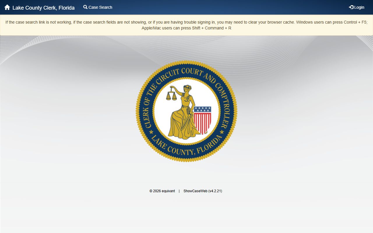 Lake County court dockets ShowCase search portal