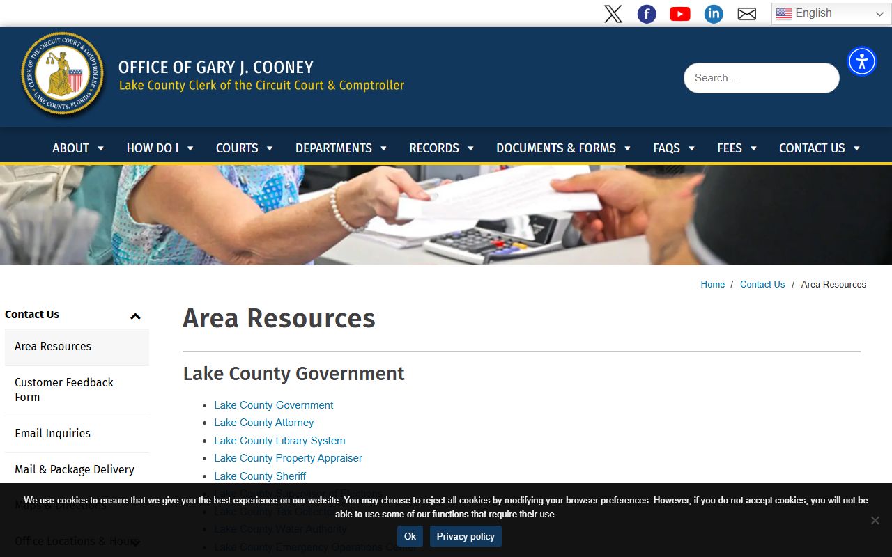 Lake County court records clerk area resources page