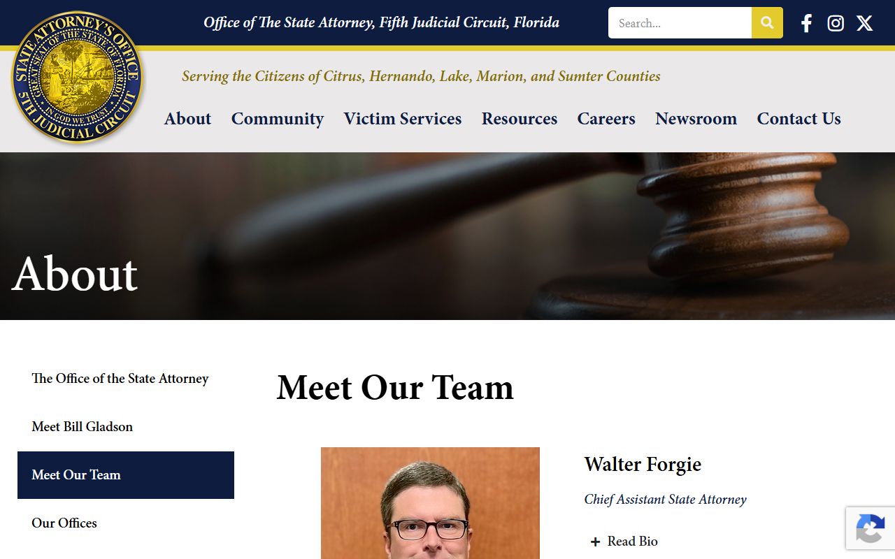 Lake County court records State Attorney leadership team page