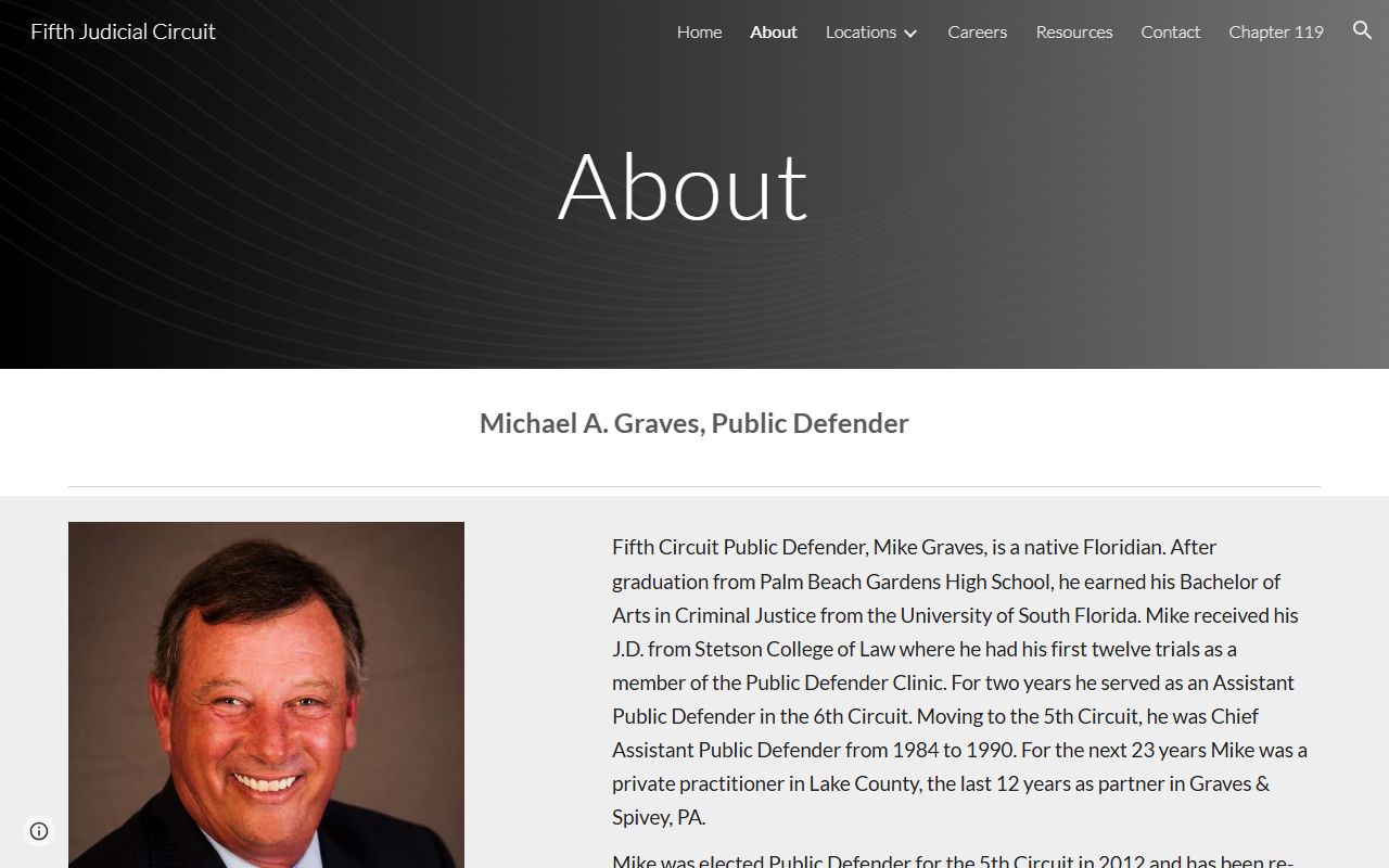 Lake County court records Public Defender about page