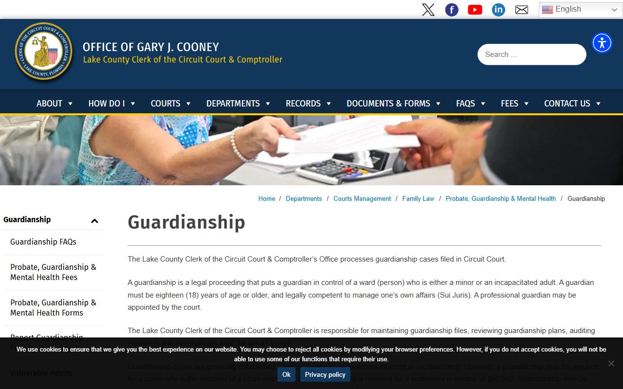 Lake County probate records official guardianship page