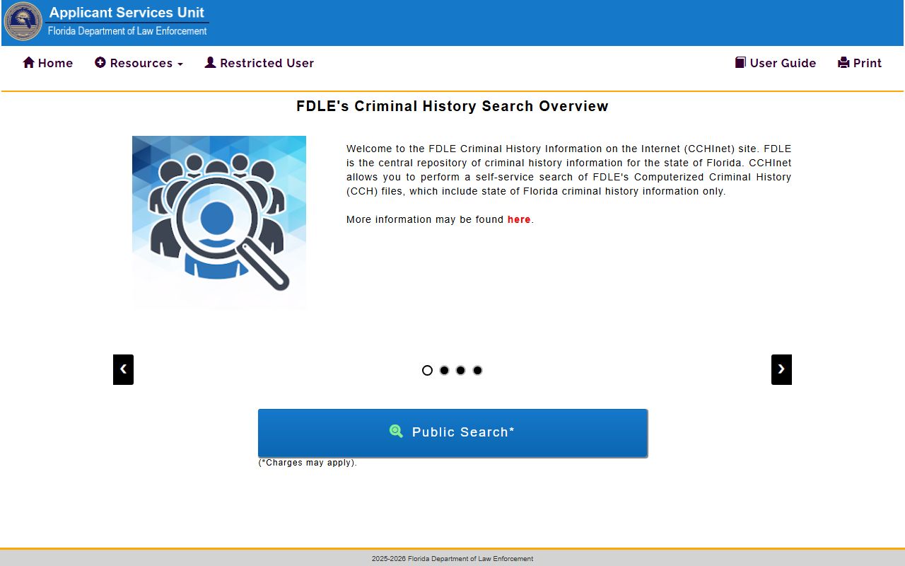 Lake County inmate records FDLE background checks page